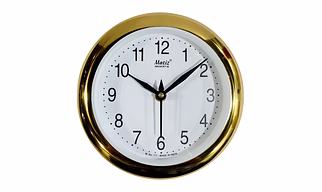 Gold Round Wall Clock 18cm x 18cm