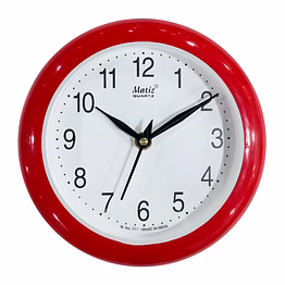 red round wall clock 18cm x 18cm
