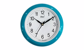 Sky Blue Round Wall Clock 18cm x 18cm