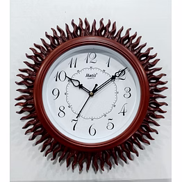 brown round wall clock 33cm x 33cm