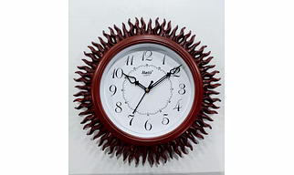 Brown Round Wall Clock 33cm x 33cm