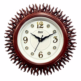 dark brown round wall clock 33cm x 33cm