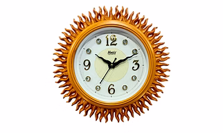 Light Brown Round Wall Clock 33cm x 33cm