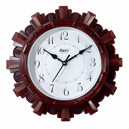 brown wall clock 24cm x 24cm