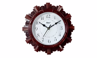 Brown Wall Clock 24cm x 24cm