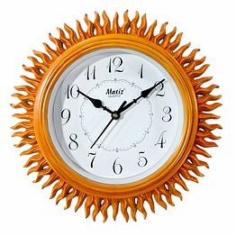 light brown wall clock 24cm x 24cm