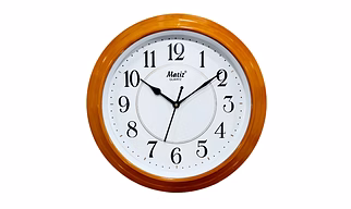 Light Brown Round Wall Clock 33cm x 33cm