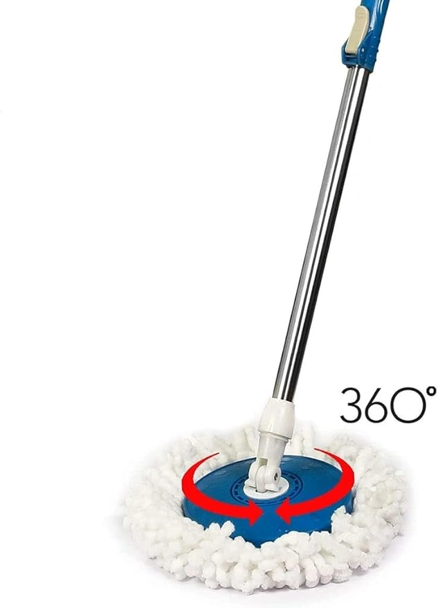 Spin Floor Cleaning Mop | Mop Handle Stick with Microfiber Head Refill Stainless Steel Without Bucket-2