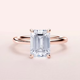 1 carat emerald lab grown diamond sterling silver engagement ring for men and women
