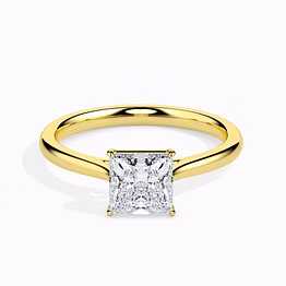 1 carat princess lab grown diamond engagement ring