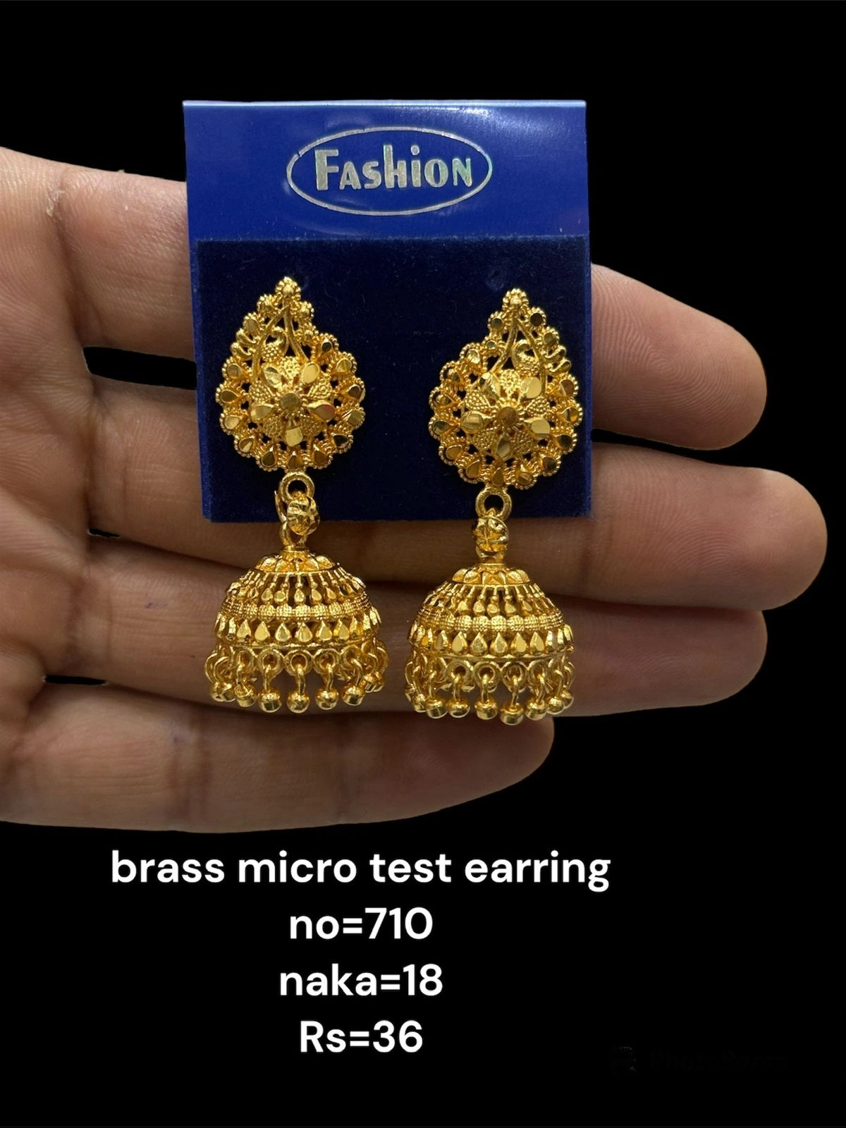 brass micro test women earring-12502892