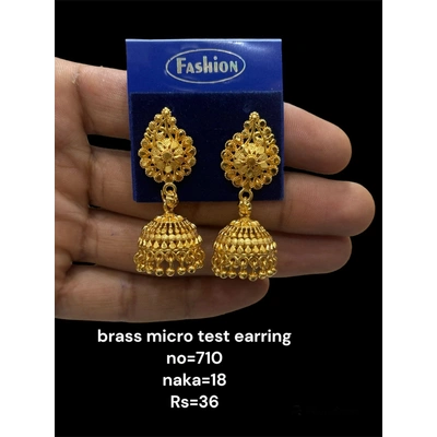 brass micro test women earring