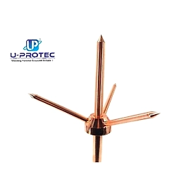 Lightning arrester Copper Bonded Solid Rod Glowb Type Four Spike LA