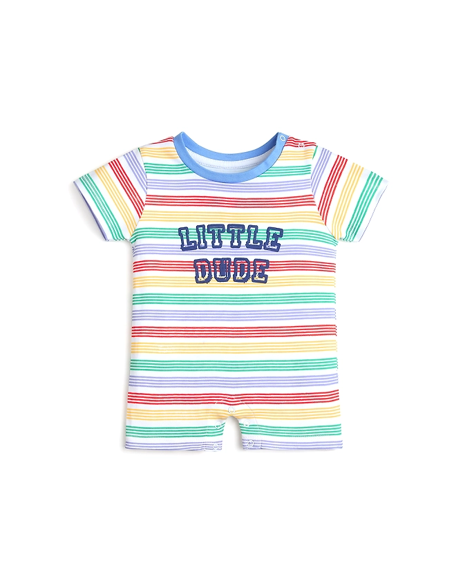 LITTLE DUDE STRIPED BOYS BODY SUIT-New_5400897845609_0-3M
