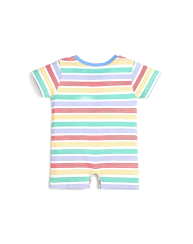 LITTLE DUDE STRIPED BOYS BODY SUIT-0-3M-1