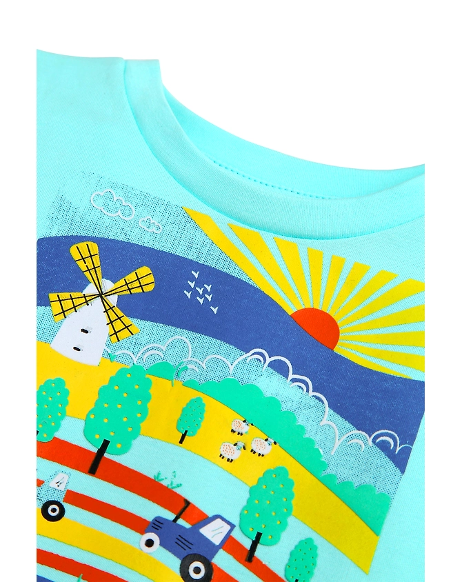 GREEN COTTON FARM BOYS T-SHIRT-3-6M-3-6M-2