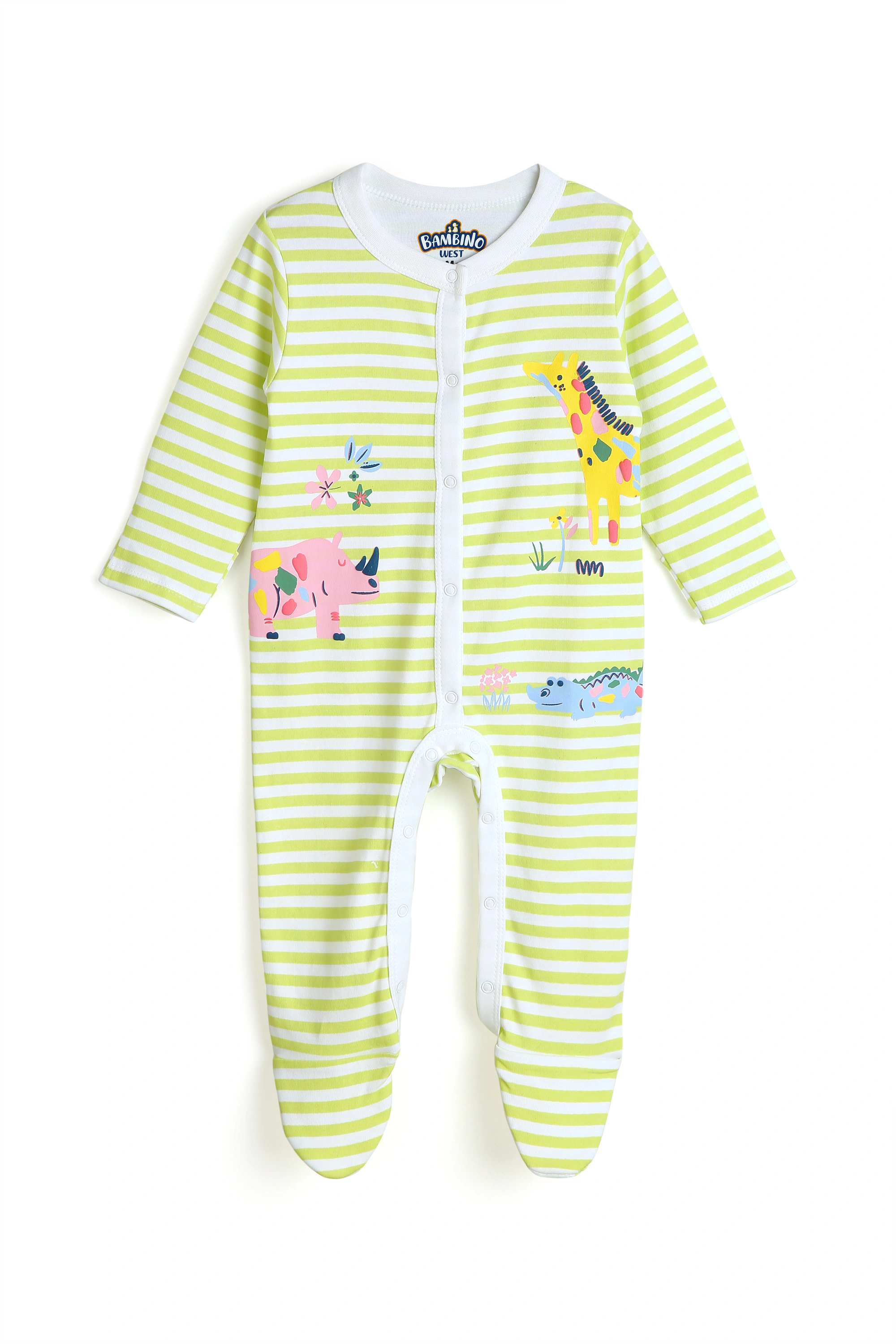 SUNNY LIME STRIPED BOYS SLEEPSUIT-5400897845607_3-6M