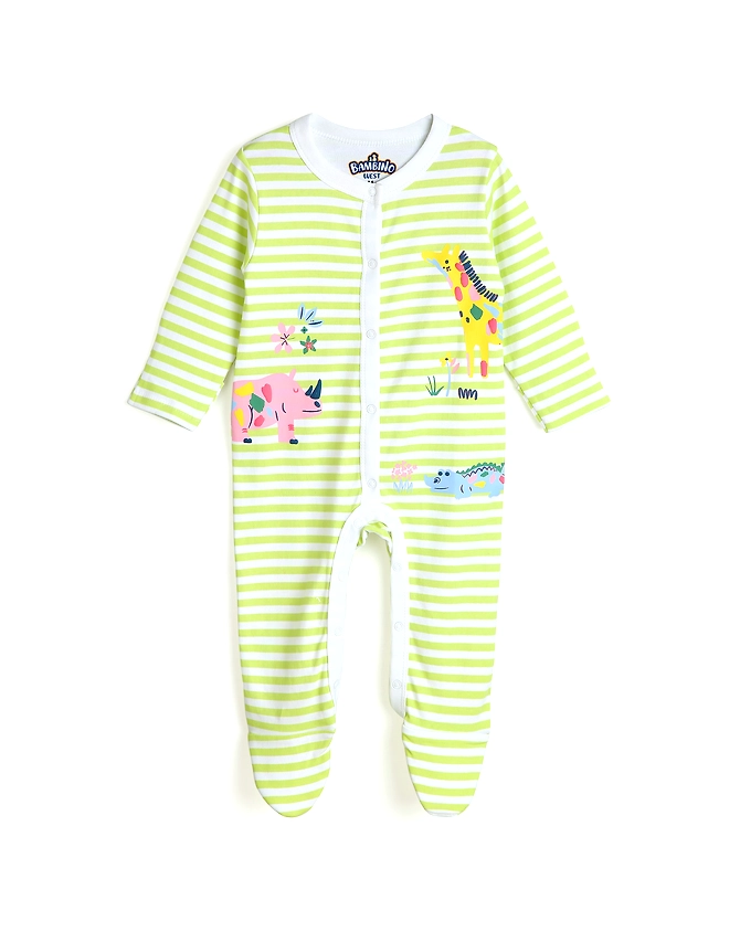 SUNNY LIME STRIPED BOYS SLEEPSUIT-5400897845607_3-6M