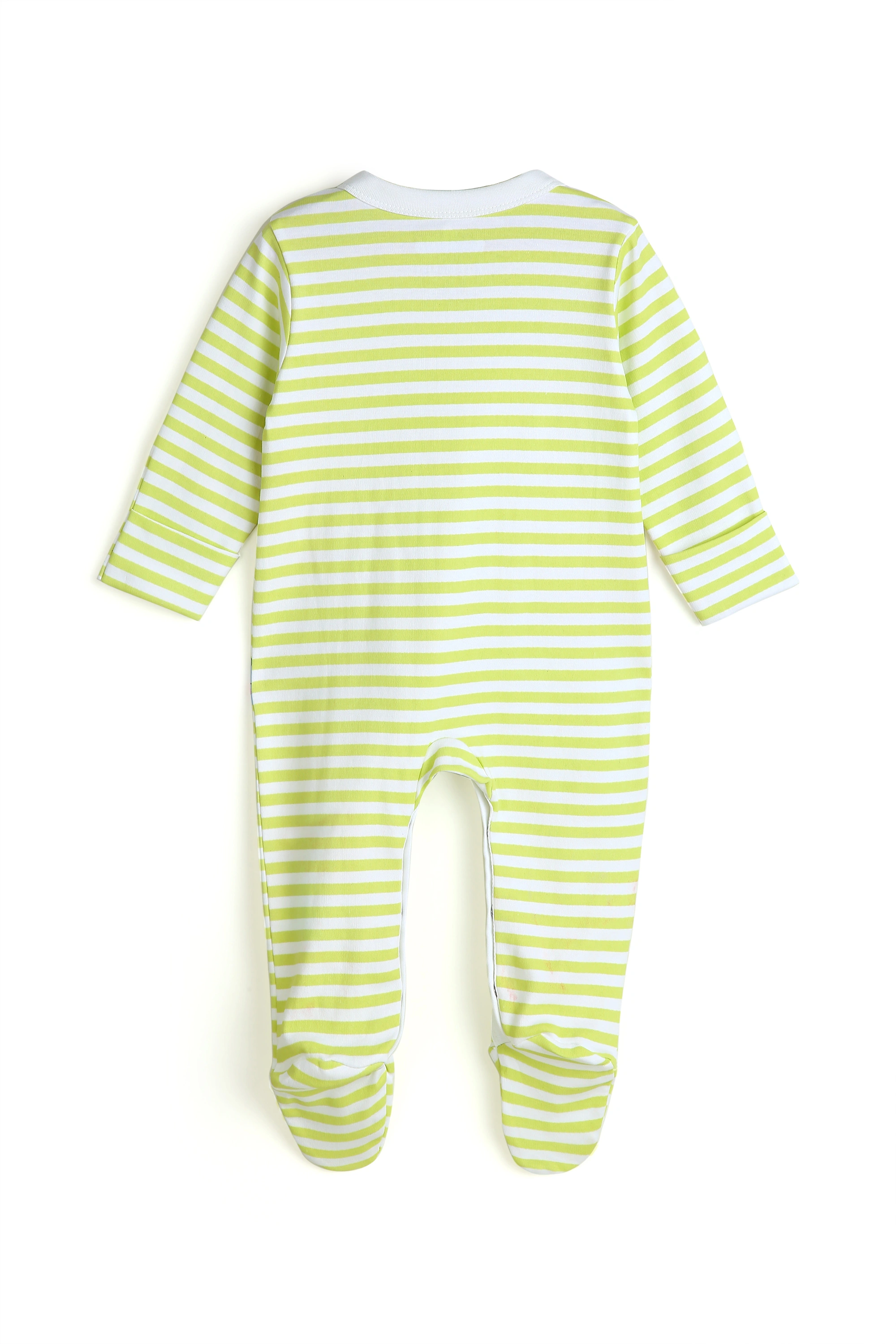 SUNNY LIME STRIPED BOYS SLEEPSUIT-0-3M-1