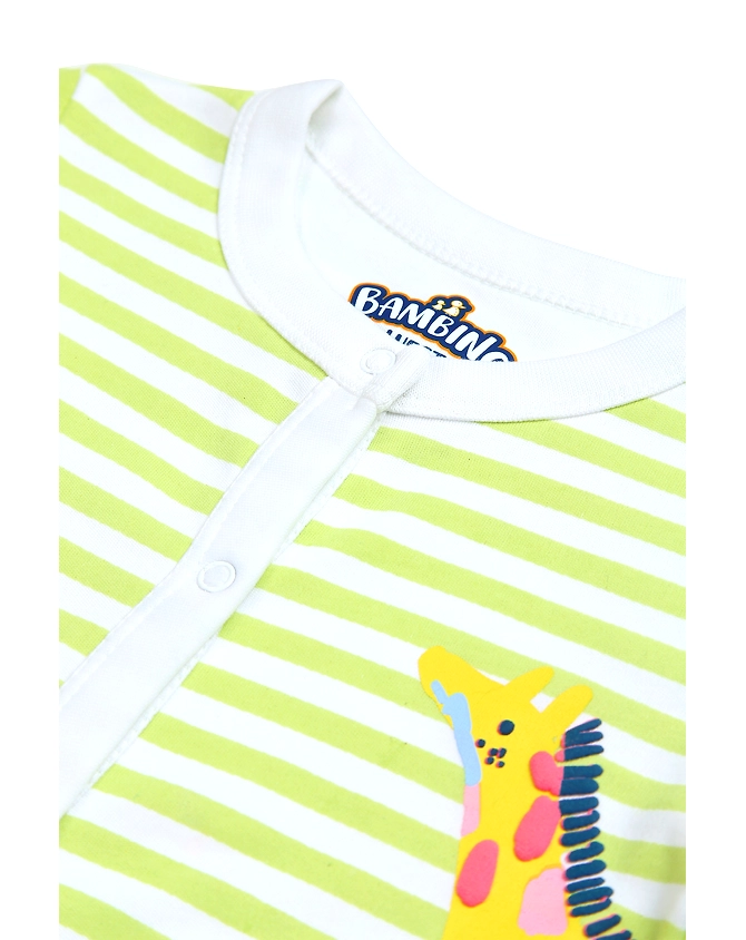 SUNNY LIME STRIPED BOYS SLEEPSUIT-0-3M-2