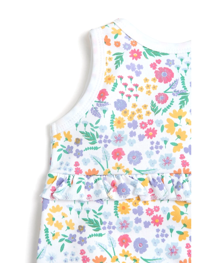 FLOWER AOP GIRLS BODYSUIT-0-3M-4