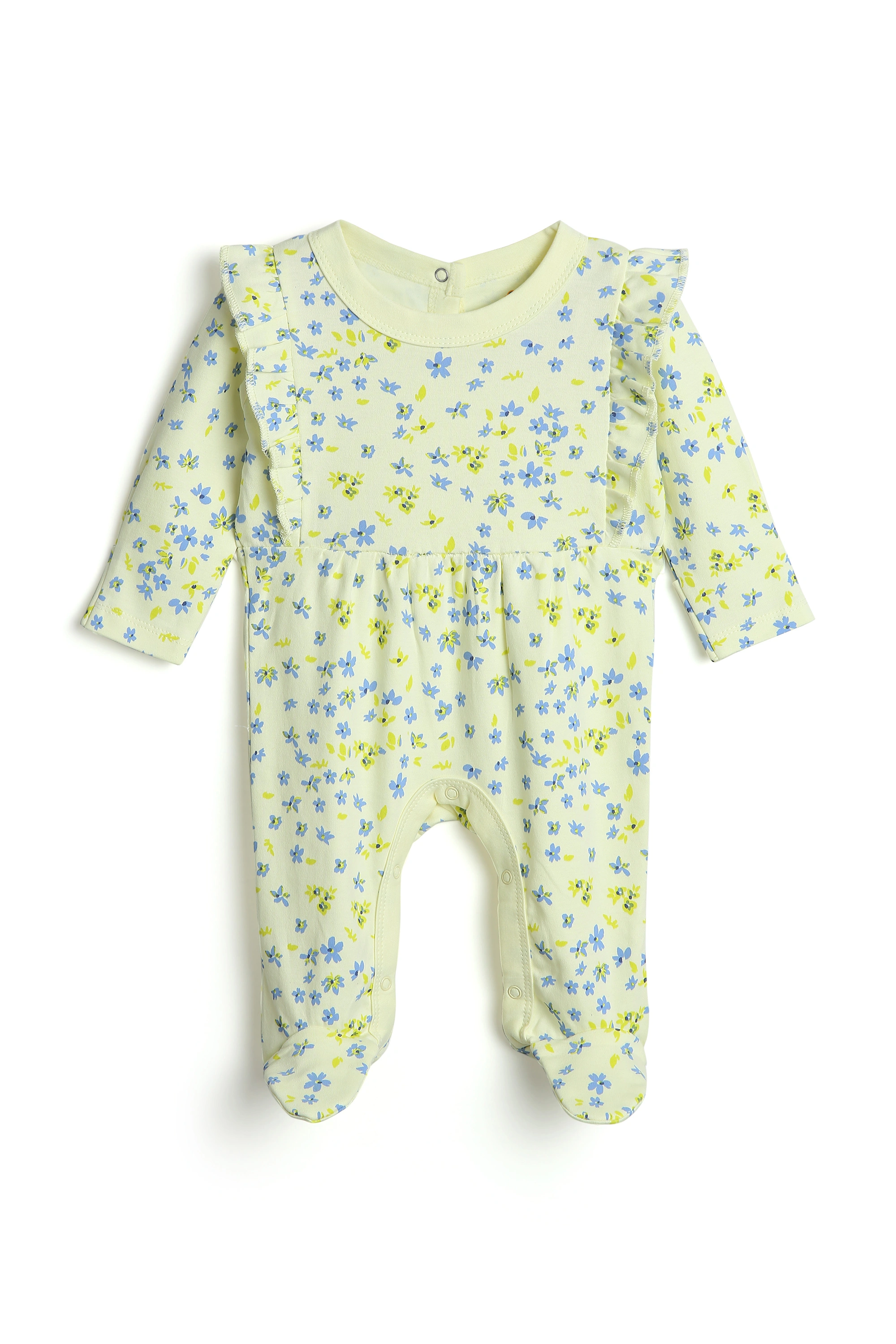 FLOWER AOP GIRLS SLEEPSUIT-5400897845604_12-18M