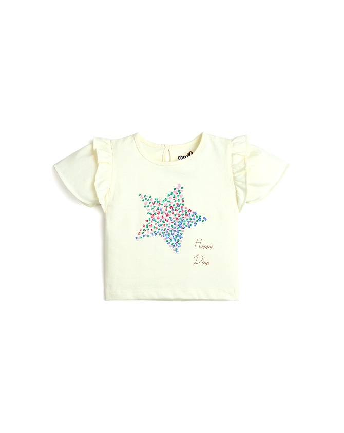 STAR PRINT GIRLS T SHIRT-5400897845617_6-12M