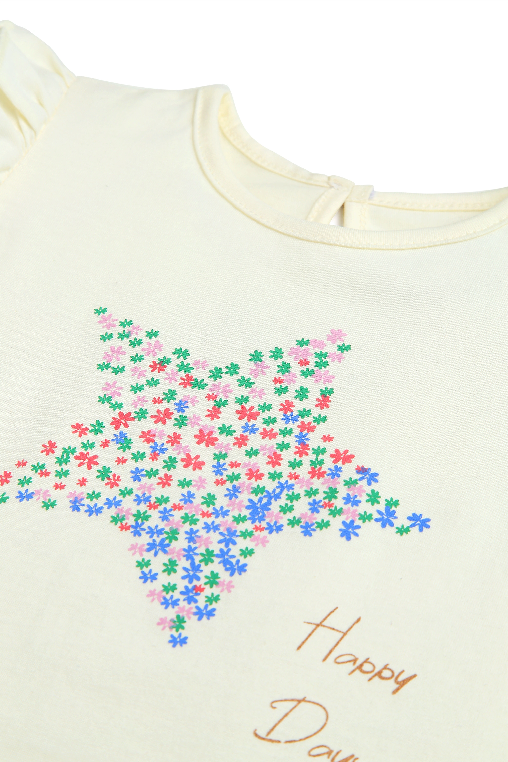 STAR PRINT GIRLS T SHIRT-3-6M-2