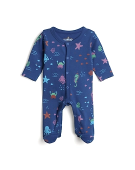 AQUA AOP BOYS SLEEPSUIT