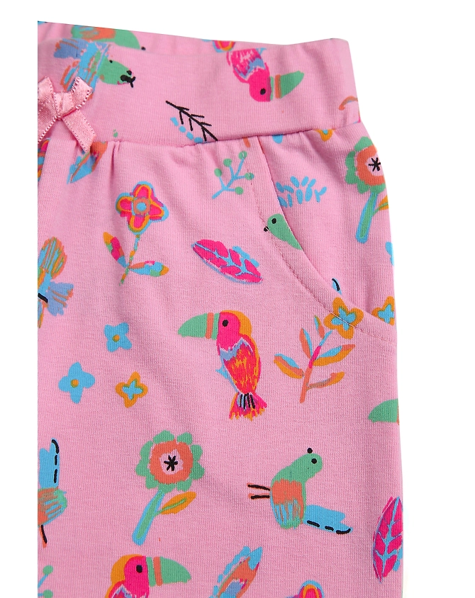 BIRDS PRINT GIRLS LEGGING-3-6M-4