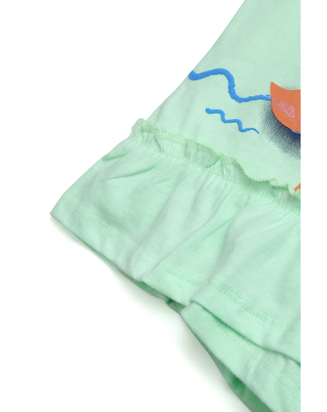 AQUA GIRLS CRAB FRILL TSHIRT-3-6M-2
