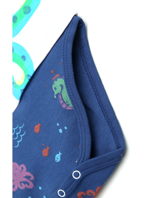 BODYSUIT AQUA SOLID BOYS-0-3M-3
