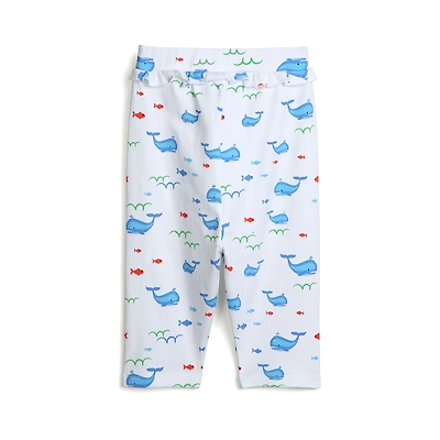 AQUA WHALE AOP GIRLS LEGGING