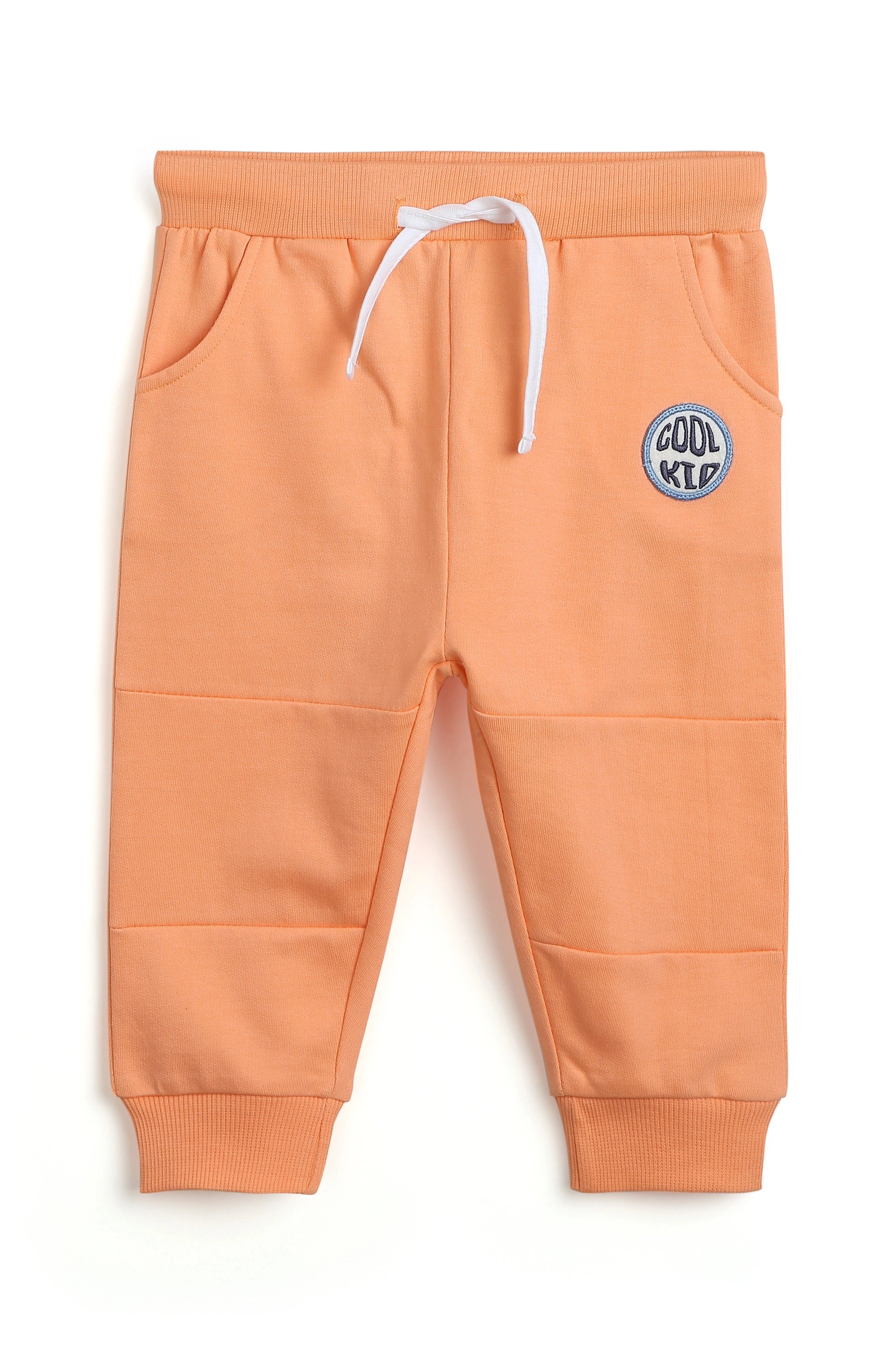 Bambino West 100% Organic Cotton Baby Boys Clothing Set Half Sleeve T-Shirts (Blue&amp;Orange) with Causal Joggers (Orange) Farmland Theme-3-6M-2