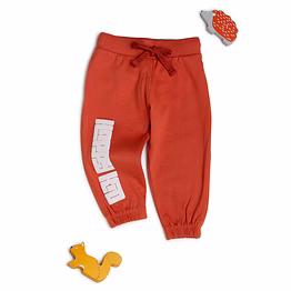 bontots organic cotton baby joggers – hustle kid – soft & stretchy – rust orange