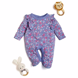 bontots organic cotton baby romper – lavender bliss, soft & rash-free (purple)