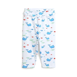 Bontots Organic Cotton Baby Leggings – Whale of a Time, Soft & Rash-Free (White & Blue)