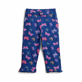 bontots organic cotton baby pants – flutter fun, soft & playful (navy blue)