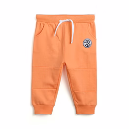 bontots organic cotton jogger pants – cool kid, soft & cozy (peach)
