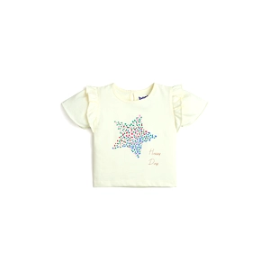 Bontots Organic Cotton Baby T-Shirt – Happy Days, Soft & Rash-Free (Cream)