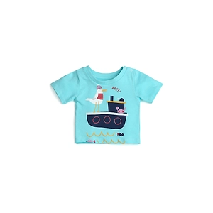 Bontots Organic Cotton Baby T-Shirt – Soft & Rash-Free (Aqua Blue)