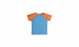 bontots 100% Organic Cotton Baby Boys Clothing Set Half Sleeve T-Shirts (Blue&Orange) with Causal Joggers (Orange) Farmland Theme
