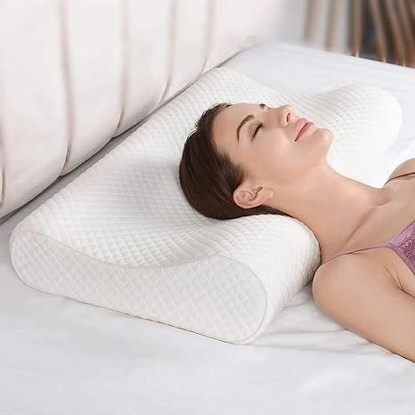 Cervical Memory Foam Orthopedic Refill Pillow For Neck Pain Relief With White Cover-MFP_STANDARD