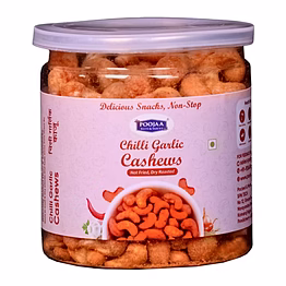 poojaa nuts & snacks chilly garlic cashew nuts – dry roasted | not fried