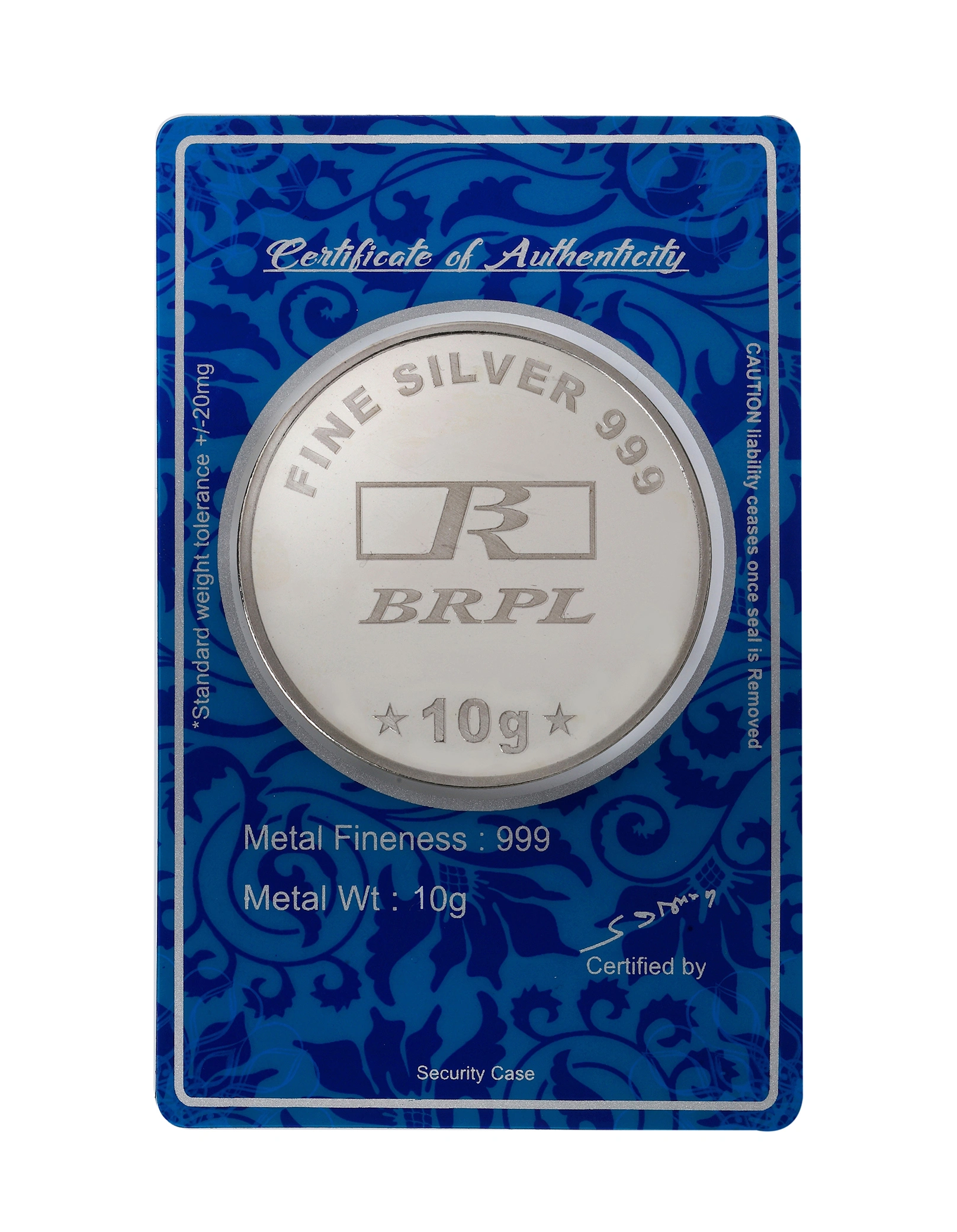 Bangalore Refinery 24kt (999) Raksha Bandhan Silver Coin 10grams-1