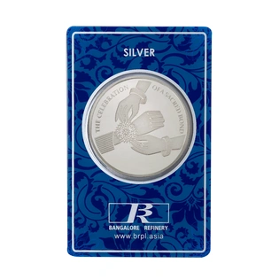 Bangalore Refinery 24kt (999) Raksha Bandhan Silver Coin 20grams