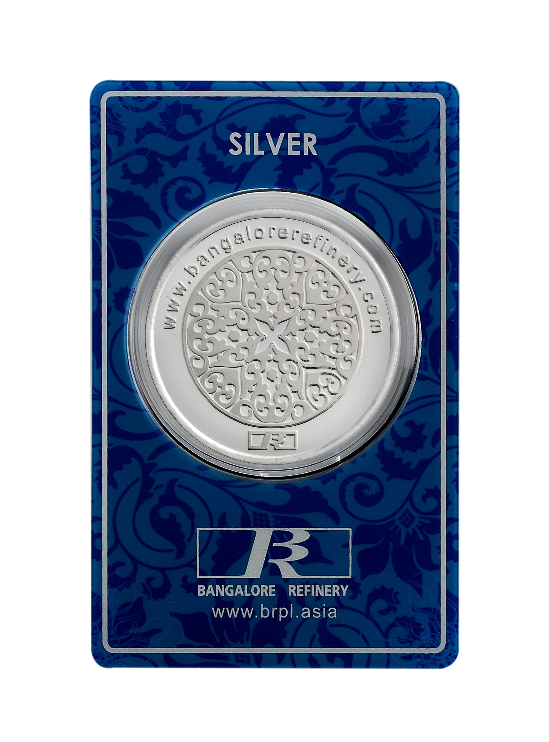 Bangalore Refinery 24kt (999) Silver Coins 20grams -Flower Design-12512384