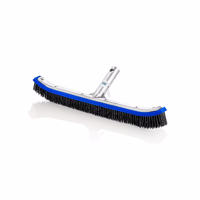 poolx 18" deluxe stainless steel algae brush with aluminium back