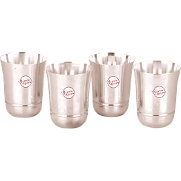 nakultraders baby silver finish flower glass
