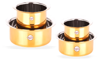 Brass Finish Coffee Dabra Set